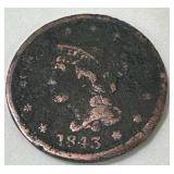 1843 Large Cent