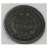 1857 Seated Liberty Half Dime