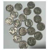 Lot of 20 Buffalo Nickels