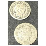 1910 & 1913 Barber Dimes