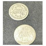 1910 & 1913 Barber Dimes