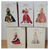 Five Special Edition Hallmark Holiday Barbie Ornaments NRFB (LOT 4 of 8)