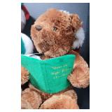 Plush Santa and Plush Gund Bear