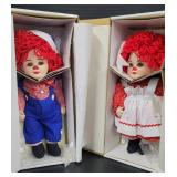 Donny and Marie as Raggedy Ann & Andy Porcelain Dolls