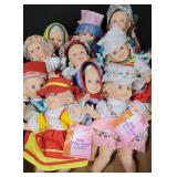 Dolls of the World Plush and Vinyl Lot of 10