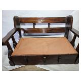 2 seat patio bench