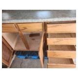 Oak kitchen cabinets set with Coutertops sink and faucet
