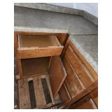 Oak kitchen cabinets set with Coutertops sink and faucet