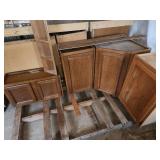 Oak kitchen cabinets set with Coutertops sink and faucet