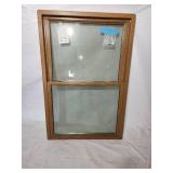36" x 54" sunrise oak double hung vinyl window