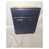 27" blue vanity cabinet