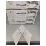 3 boxes white diamond porcelain tiles