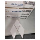 3 boxes white diamond porcelain tiles