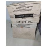 4 boxes Capella ivory 5x10 porcelain tile