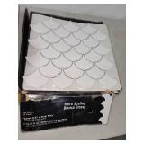 15 sheets Retro scallop bianco glossy mosiac tile
