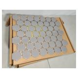 36 sheets suede gray glossy hexagon mosiac tile