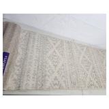 2x9 ivory light grey runner rug