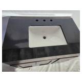 36x22 espresso vanity with granite sink top