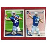 (2) 2012 Topps Andrew Luck Rookie Cards