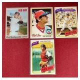 (4) Vintage Red Sox Legends Cards - Yaz & Fisk