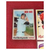 (4) Vintage Red Sox Legends Cards - Yaz & Fisk