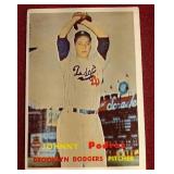 1957 Topps Johnny Podres Card