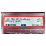 1991-92 Pro Set Platinum Dominik Hasek Rookie Card - PSA 9