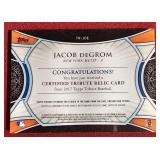 2017 Topps Tribute Jacob DeGrom Game-Used Jersey Card - #d/50