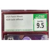 2020 Mosaic Justin Jefferson Rookie Card - CSG 9.5