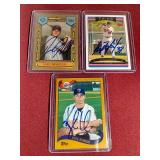 (3) Autographed Twins Cards