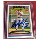 (3) Autographed Twins Cards