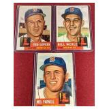 (3) 1954 Topps Baseball Cards