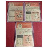 (3) 1954 Topps Baseball Cards