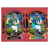 (2) Select Die-Cut Prizm Sam Darnold Cards