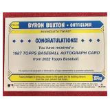 2022 Topps Byron Buxton Autograph Card