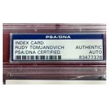 Rudy Tomjanovich Signed Note Card - PSA Authenticated & Slabbed