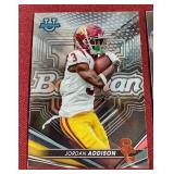 (4) Bowman University Jordan Addison Rookie Cards - (3) Refractors