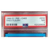 1989-90 O-Pee-Chee Theo Fleury Rookie Card - PSA 7