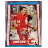 1989-90 O-Pee-Chee Theo Fleury Rookie Card - PSA 7