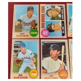 (16) 1968 Topps Baseball Cards