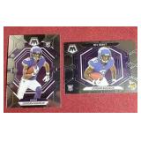 (2) 2023 Select Jordan Addison Rookie Cards - Regular & Debut