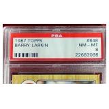 1987 Topps Barry Larkin Rookie Card - PSA 8