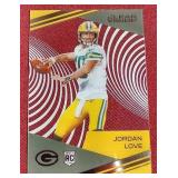 2020 Chronicles Clear Vision Jordan Love Rookie Card