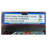 2020 Prizm Draft Picks Anthony Edwards Fast Break Prizm Rookie Card - ISA 9