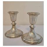 Pair of Vintage Weighted Sterling Silver Candlesticks