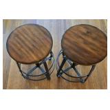 Pair of Industrial-Design Kitchen Stools