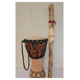 Vibrant African Drum & Ethnic Rainstick