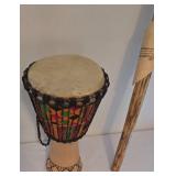 Vibrant African Drum & Ethnic Rainstick