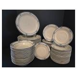 Large Scandia Blue Brick Oven Stoneware Set