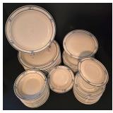 Large Scandia Blue Brick Oven Stoneware Set